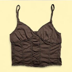 Full Tilt Brown Washed Cami